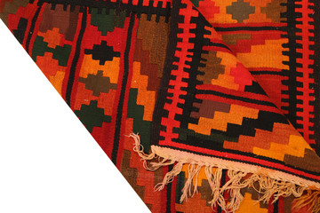 Old and modern Persian Colourful Arabesque and handmade carpet, rug gelim, and Gabbeh with the...