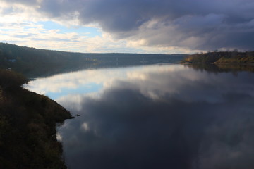 river landscape against the sky