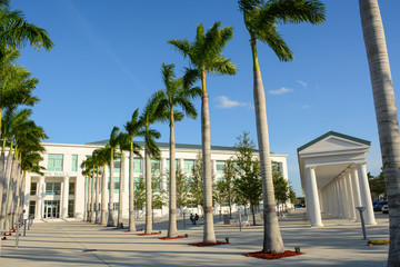 Fototapeta na wymiar HOMESTEAD, FLORIDA, USA - APRIL 29, 2018: View of City Hall