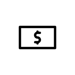 Money User Interface Outline Icon Logo Vector Illustration
