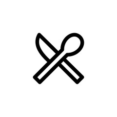 Restaurant User Interface Outline Icon Logo Vector Illustration
