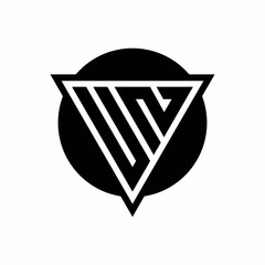 UN logo with negative space triangle and circle shape design template