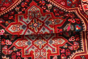 Old and modern Persian Colourful Arabesque and handmade carpet, rug gelim, and Gabbeh with the...