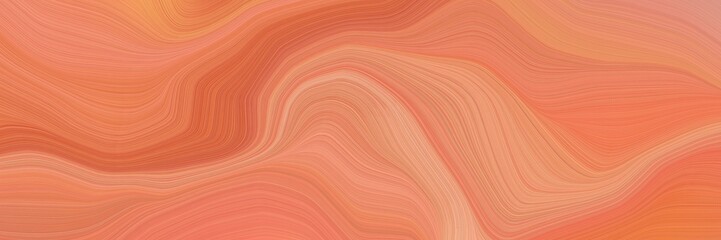 creative elegant graphic with salmon, light salmon and coffee color. smooth swirl waves background design