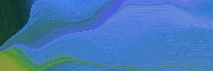 elegant graphic background with steel blue, royal blue and dark slate gray color. abstract waves design