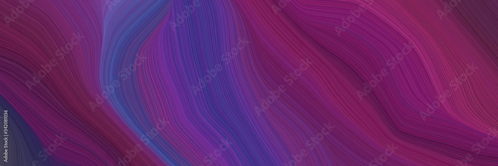 Poster modern soft swirl waves background design with old mauve, dark slate blue and midnight blue color