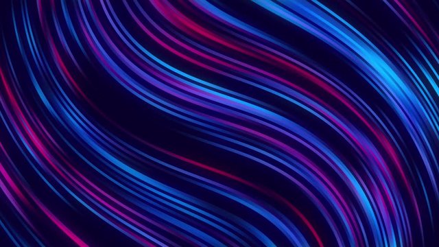 Abstract colorful wavy background in bright blue and pink colors. loop animation