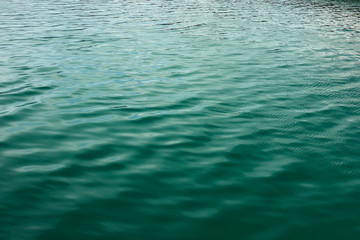 Green rippled water surface