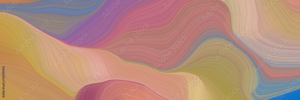 Poster dynamic elegant graphic. smooth swirl waves background illustration with rosy brown, slate gray and 