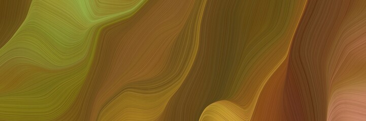 elegant graphic background with brown, yellow green and olive drab color. modern waves background design