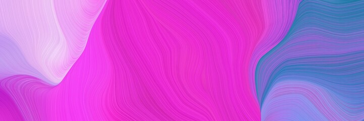 Fototapeta premium beautiful elegant graphic with neon fuchsia, steel blue and plum color. modern soft swirl waves background design