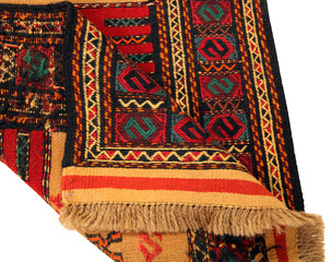 Old and modern Persian Colourful Arabesque and handmade carpet, rug gelim, and Gabbeh with the...
