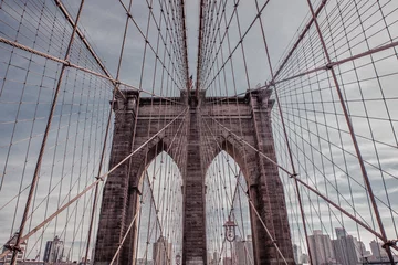 Papier Peint photo Brooklyn Bridge pont de brooklyn new york city