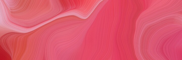 Fototapeta premium landscape orientation graphic with waves. modern waves background illustration with indian red, pastel magenta and pale violet red color