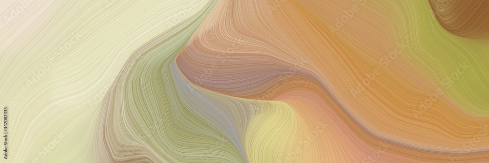 Poster smooth swirl waves background design with dark khaki, wheat and pale golden rod color