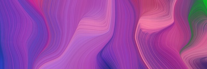 Fototapeta premium dynamic elegant graphic. abstract waves design with moderate violet, dark slate gray and pale violet red color