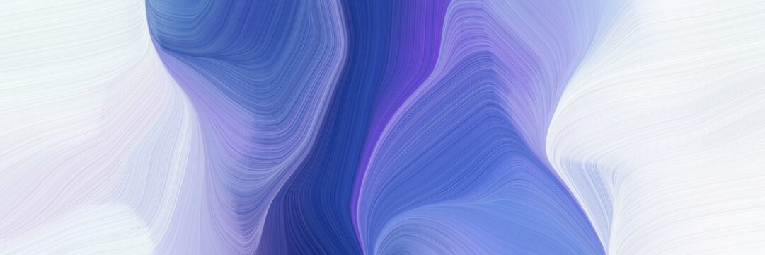 dynamic elegant graphic. modern waves background illustration with dark slate blue, corn flower blue and lavender color © Eigens
