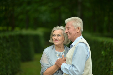 Portrait of a beautiful senior couple embracing