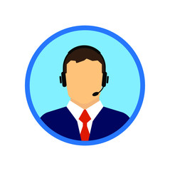 Call center operator icon
