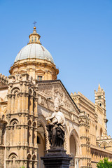 Fototapeta na wymiar View of The Palermo Cathedral, details, Sicily, Italy
