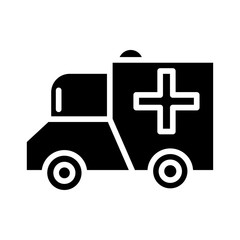 ambulance car vehicle silhouette style icon
