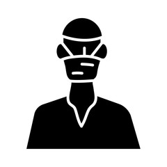 surgeon worker character silhouette style icon