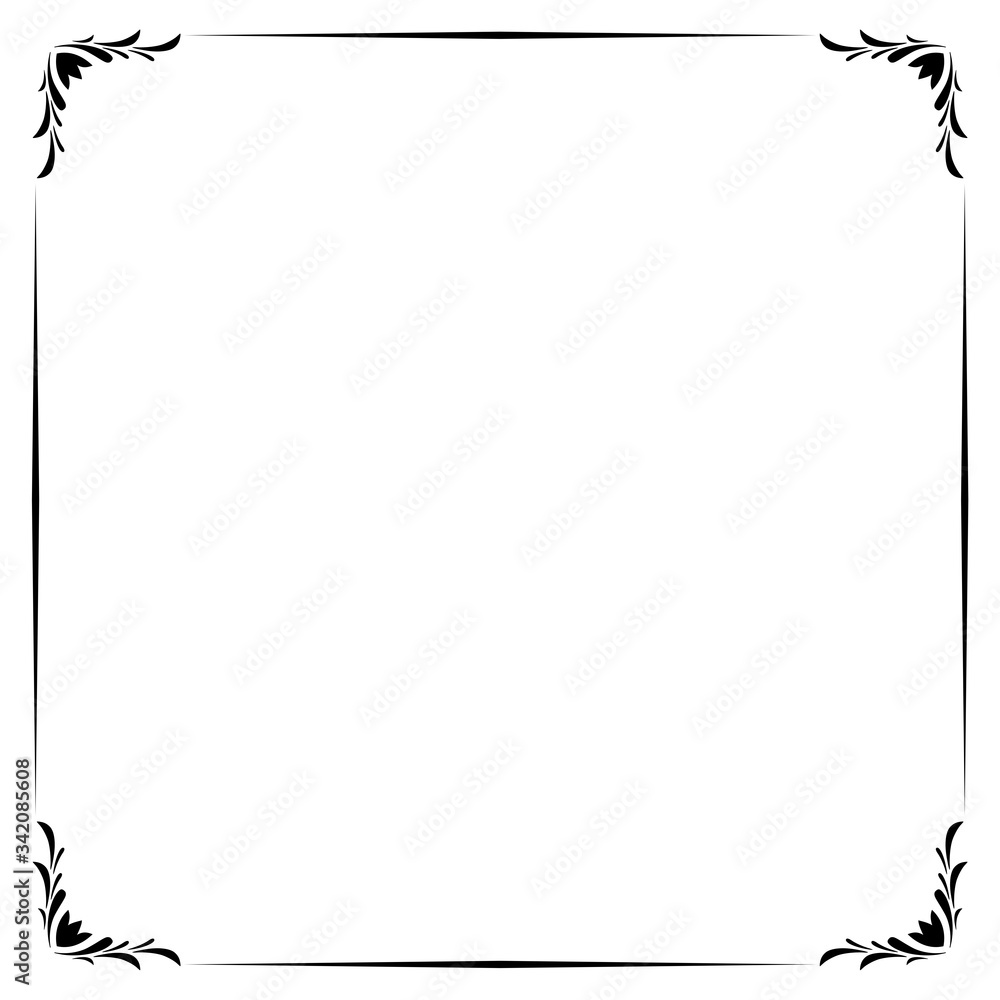 Poster border ornament pattern frame. decorative line border frame