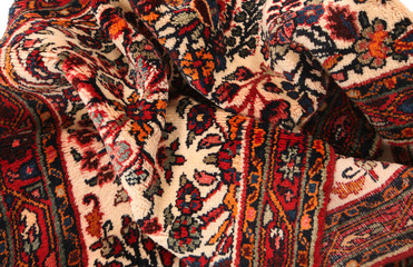 Old and modern Persian Colourful Arabesque and handmade carpet, rug gelim, and Gabbeh with the...