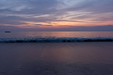 Sunset at Long Beach on Koh Lanta, Thailand, Asia