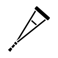 crutches medical tool silhouette style icon