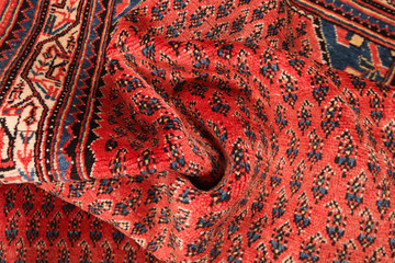 Old and modern Persian Colourful Arabesque and handmade carpet, rug gelim, and Gabbeh with the...