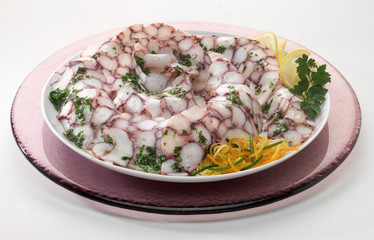 Carpaccio di polpo con verdure, antipasto