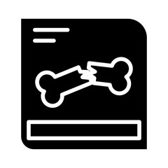 rx with bone broken silhouette style icon