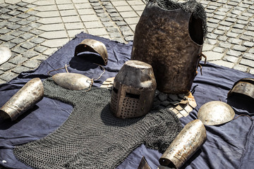 medieval knight armor and weapons