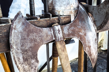 medieval knight armor and weapons