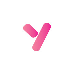 letter y simple vector design color icon