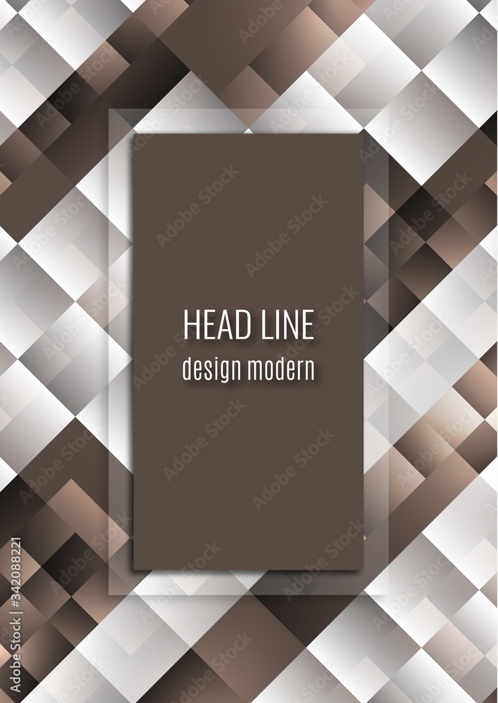 Poster tech abstract geometric background. overlapping squares. corporate design. vector