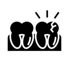 teeth human silhouette style icon