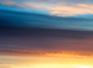 Naklejka na ściany i meble Clean sunset cloudscape nature background