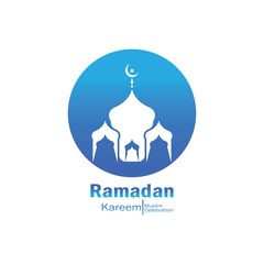 Ramadan kareem mosque vector design and illustration. For banners, templates and greetings cards for the month of Ramadan