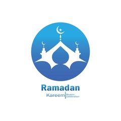 Ramadan kareem mosque vector design and illustration. For banners, templates and greetings cards for the month of Ramadan