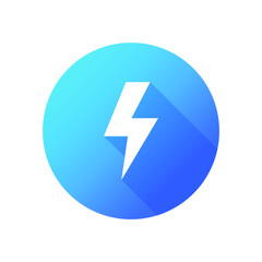 Flash icon. Bolt of lightning vector. Lightning illustration. Streak of lightning sign. Electric bolt flash icon. Lightning design element. Thunder strike logo. Charge flash icon. Thunderbolt