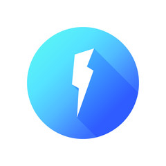 Flash icon. Bolt of lightning vector. Lightning illustration. Streak of lightning sign. Electric bolt flash icon. Lightning design element. Thunder strike logo. Charge flash icon. Thunderbolt