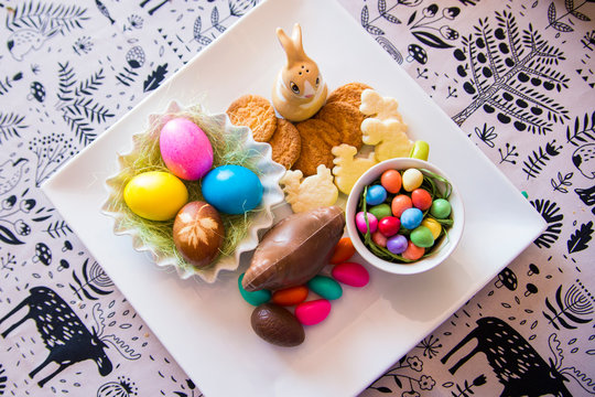 Traditional Romanian Orthodox Easter Table 