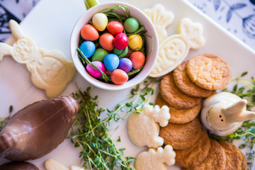 traditional Romanian orthodox Easter table 