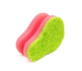 Cleaning sponge isolated on white background