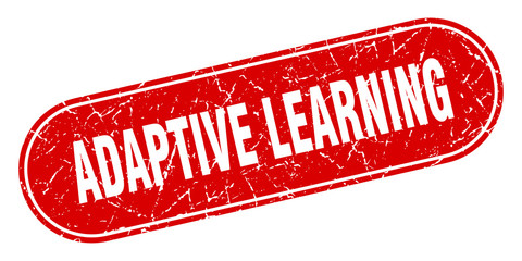 adaptive learning sign. adaptive learning grunge red stamp. Label