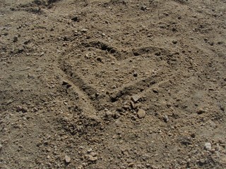 Heart in the sand