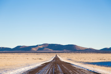 A Lonely Long Road with a Stunning Scenic Landscape View