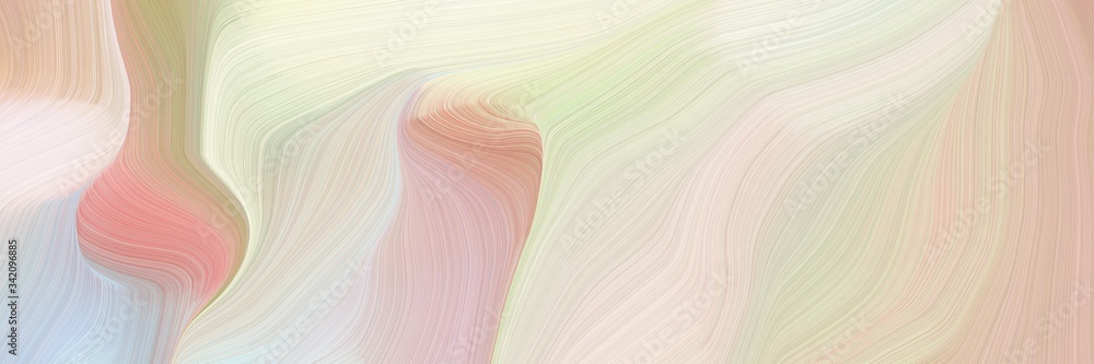 Poster smooth dynamic elegant graphic. contemporary waves design with pastel gray, light gray and linen col